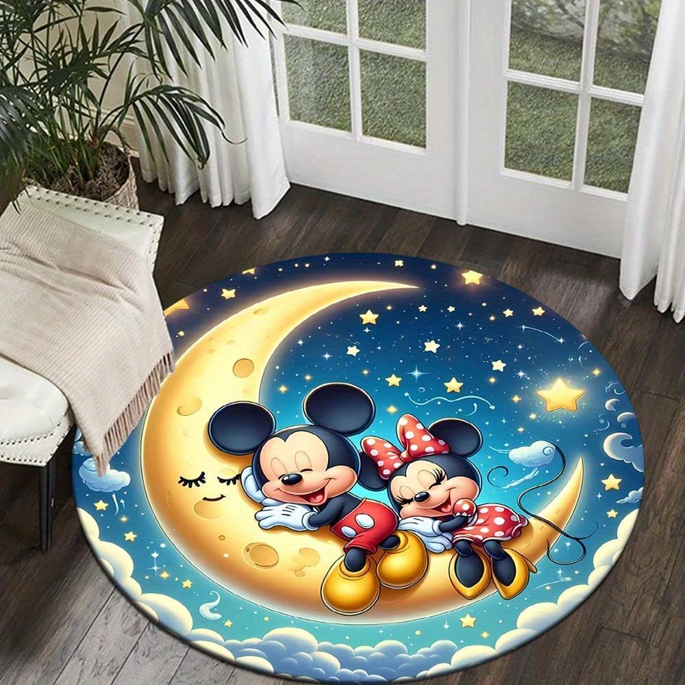 

1pc Mickey Mouse Mickey Round Area Rug , Playroom Bedroom Living Room Indoor Decor Rug , Perfect for Leisure Areas , Bedside , Cloakroom , a 80cm/31.5in