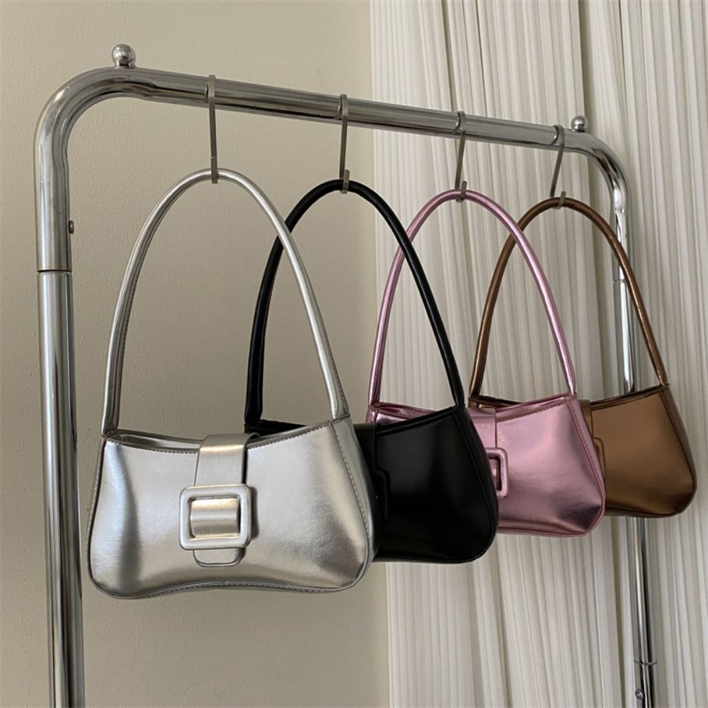 

Harajuku Buckle Underarm Bag New Design Women s Handbag Trendy Y2k Shoulder Bags Spicy Girls розовый