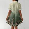 Casual Loose Fit Shirt Dress for Women Button Front Short Sleeve Collared Dress Lightweight Comfortable Summer Dress