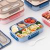 Insulated Bentos Container With 4 Sections 1100ML Microwave Safe Leak Proof Seal Portable Lunch Box For Commuters