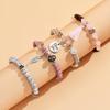 4PCS Bohemian Multi-Strand Beaded Bracelet Set with Fringe Tassel & Wing "I Love You" Charm - Women's Layered Jewelry Gift for Summer Fashion