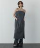 Okuka Strap Slit Dress - Deep Charcoal