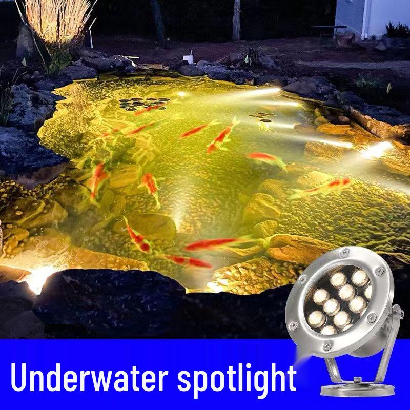 LED Underwater Pool & Pond Light: Colorful Waterproof Spotlight for Swimming Pools, Fountains, and Water Features