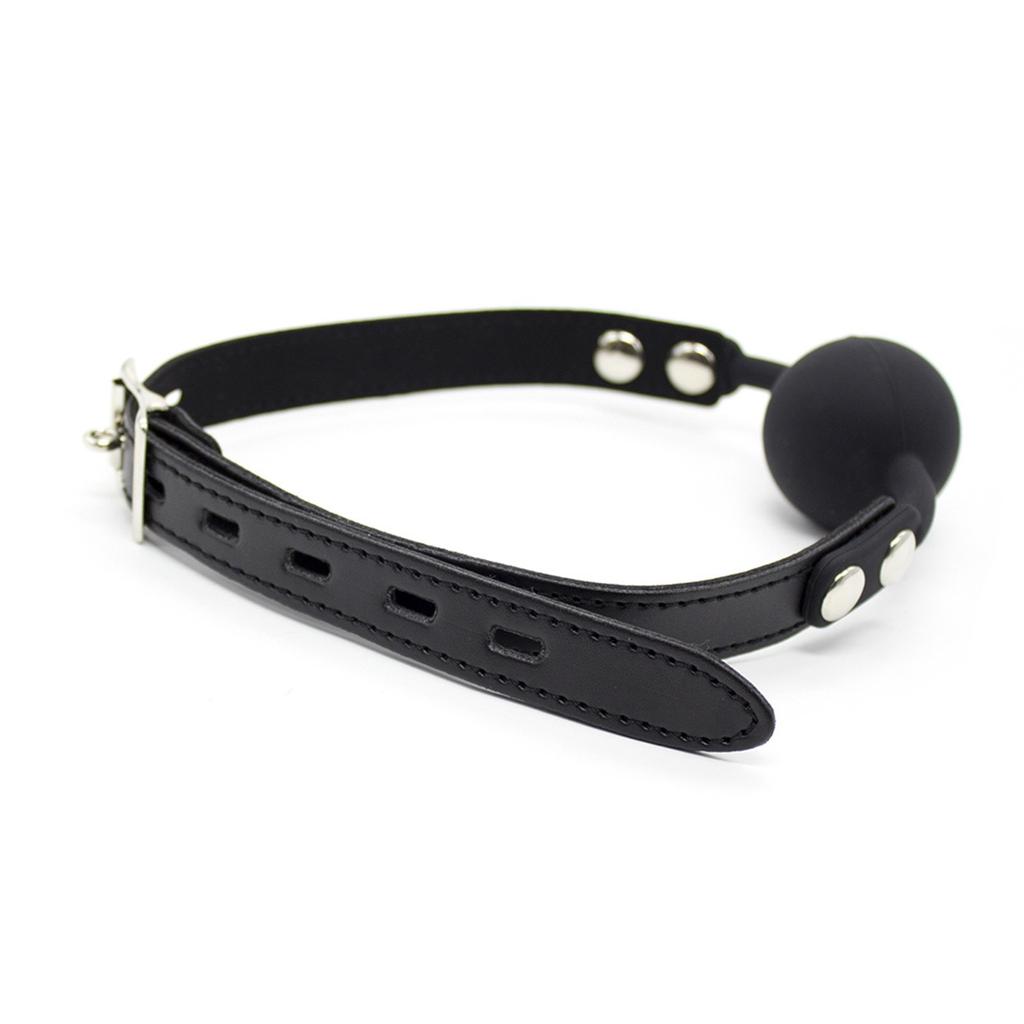 Slave Harnes Silikonový míčový roubík SM Fetish Mouth Restraints SM Toy