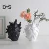 Herzförmige Blumenvase, menschliche Herzorgelform, Kunstharzvase, Tischdekor, Blumenhalter für Zuhause, Büro, Schreibtisch, Wohnzimmer