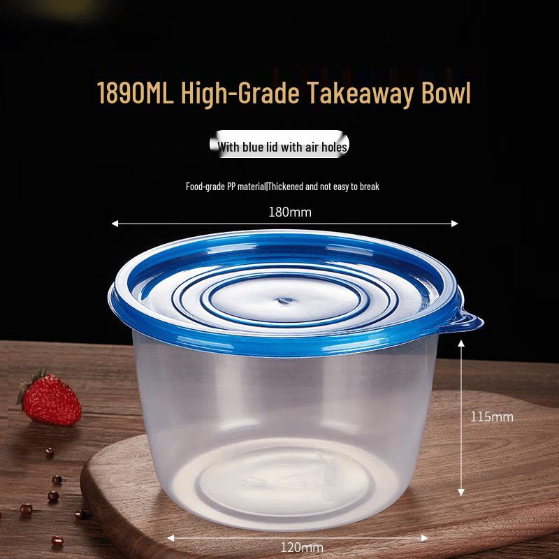 Disposable Round Thickened Transparent PP Food Containers