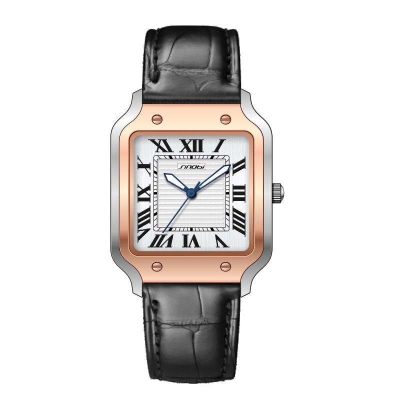 Sinobi Herrenuhr Herren Business Römisch Quadratisch Uhr Leuchtend Wasserdicht Guangzhou Uhr Quarz Uhr Herrenuhr