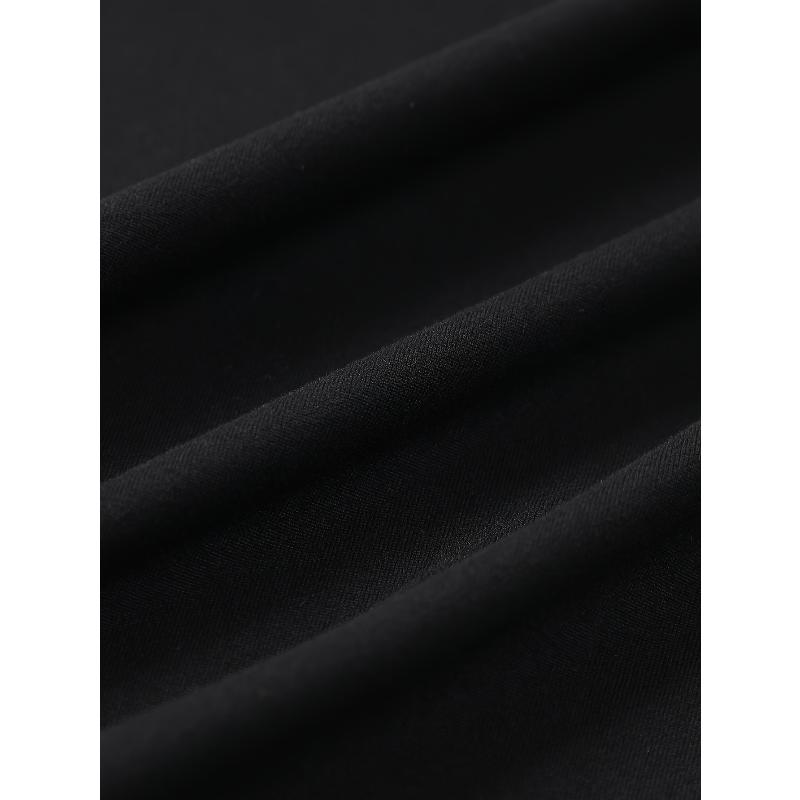 Mock Neck Long Sleeve Men's Polyester Set Shorts 2 Piece Athletic Outfit