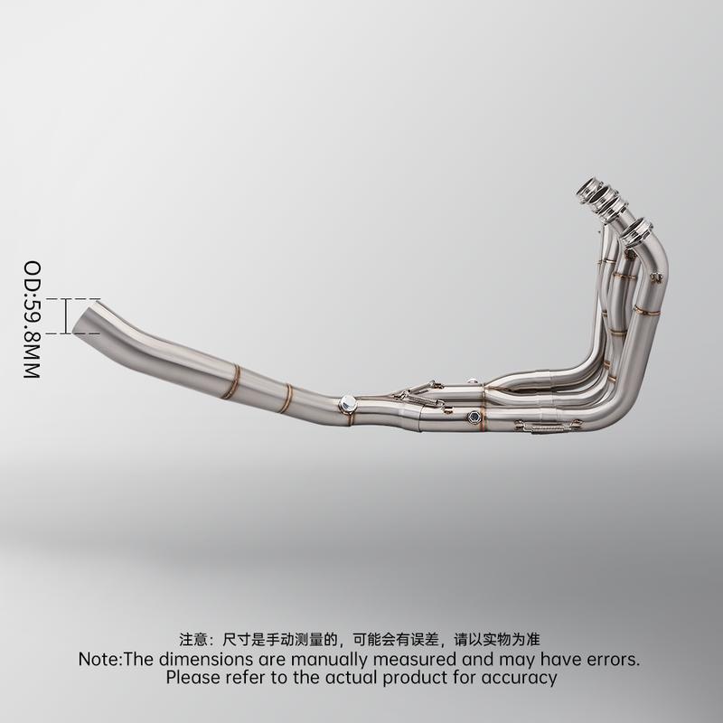60mm Motorcycle Exhaust Header Link Pipe For S1000RR 10-18 S1000R 15-18 Motorcycle Muffler Escape Mid Pipe