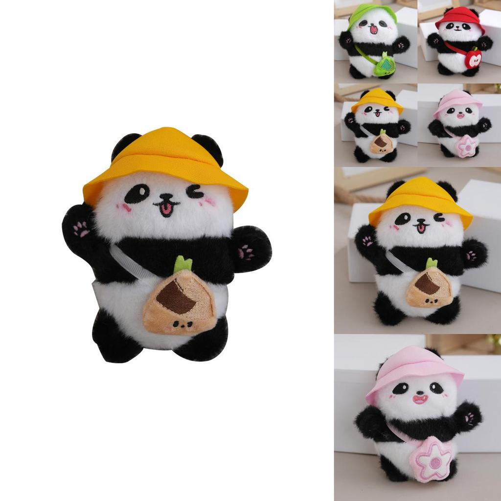 Mini Panda Sweet Plush Keychain Charming Stuffed Animal For Bags Keys And