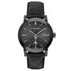 BU9906 City Black Leather Strap Men's Watch
