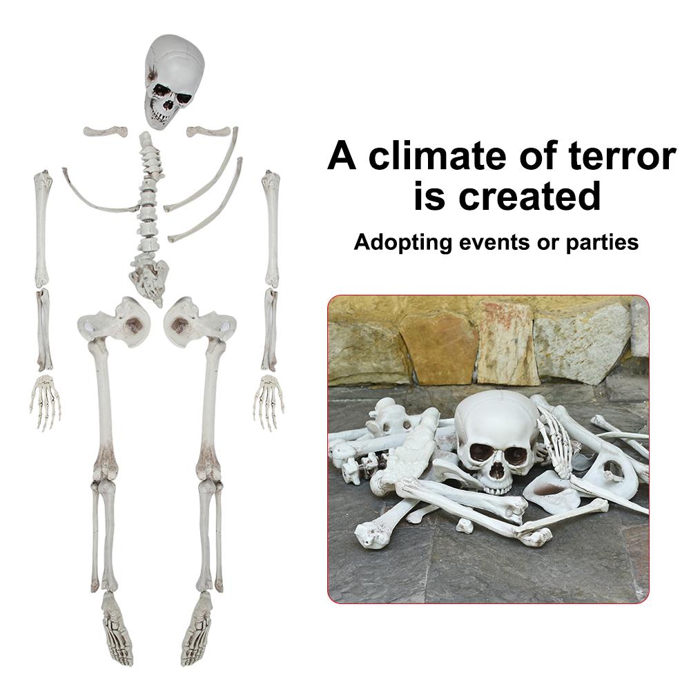 Halloween Room Haunted House Bar Decoration Terrorist Body Skull Skeleton 28 Parts Tricky Props