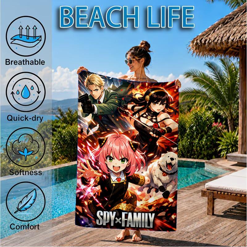Fantasy Battle Anya Beach Towel, Microfiber Beach Towel, Perfect For Pool, Beach, Travel, Home Decor Beach Party Fan Gifts