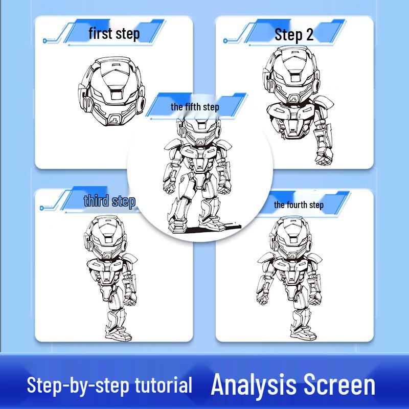 MoDian Kids' Mecha Line Drawing Tracing Book