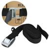 3 Meters Polyester Outdoor Lashing Tie Surfboard Kayak Rack Buckle Lock Tie Down Strap(Black)