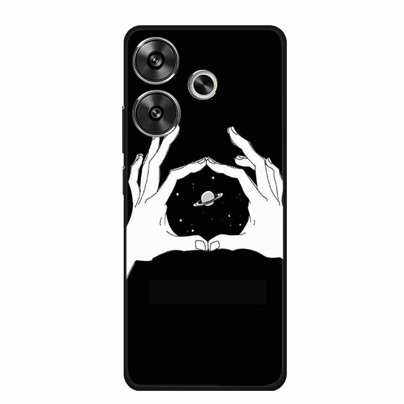 6.79" For Poco M6 4G Case POCOM6 Phone Cover Black Silicone Soft Back Cover Case For Xiaomi Poco M6 4G Case M 6 Protective Coque