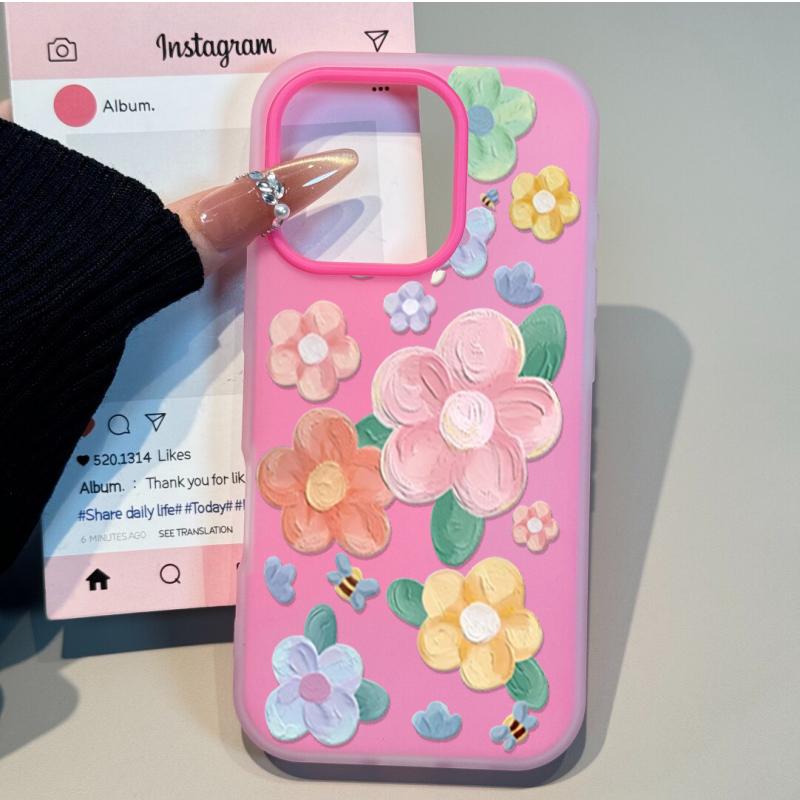 Case For Honor 400 90 Lite MAGIC 6 400 PRO X9D X9B X7B X7D Soft Fresh Oil Painting Daisy Flowers Candy Color Matte Cover