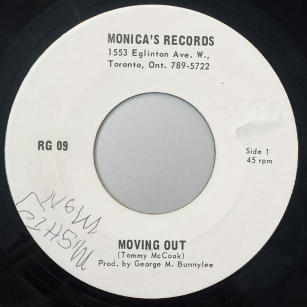 

7-дюймовая пластинка TOMMY MCCOOK Moving Out Dance With Me RD09 Monicas Record Канада Регги Ска Даб Б/у