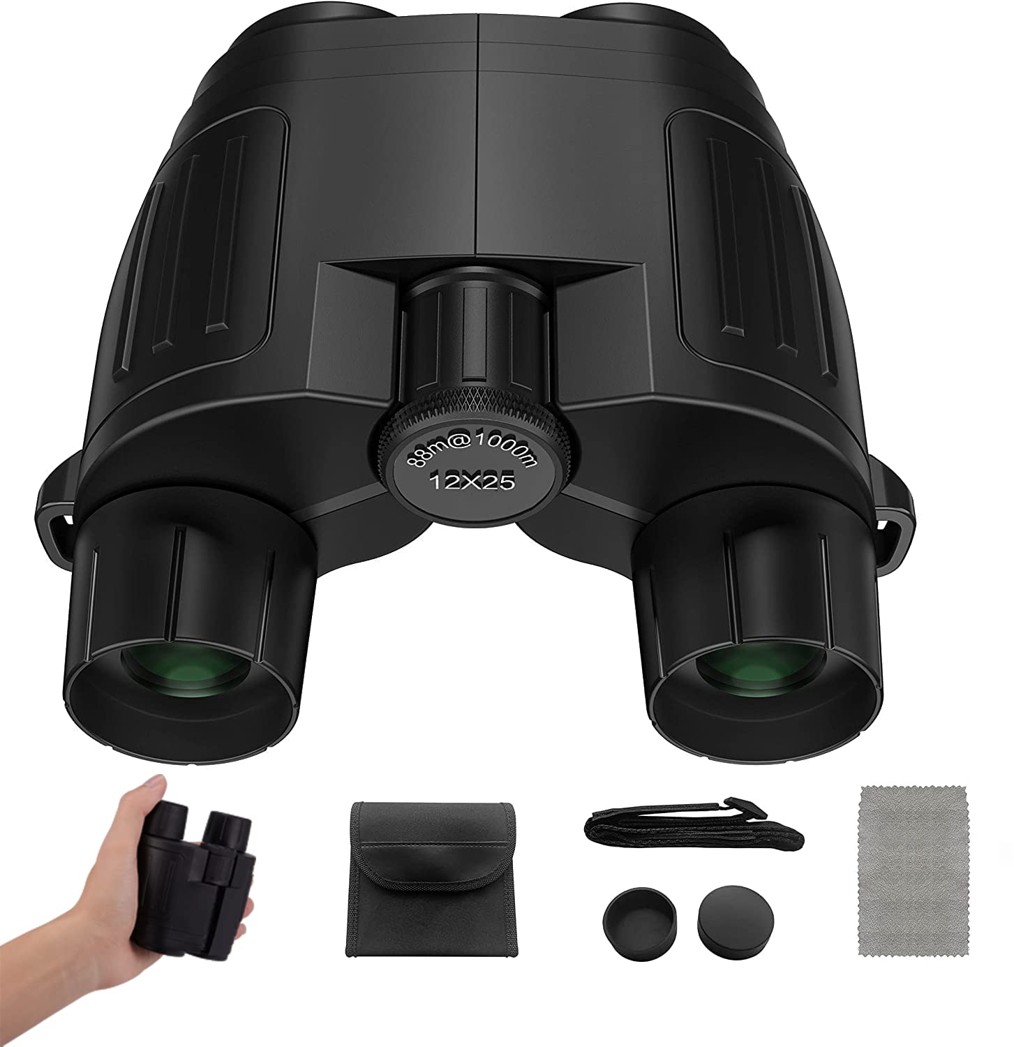 

YIUTERA Binoculars, Opera Glasses for Concerts, 12x Magnification, Anti-Vibration, Anti-Fog, Telescope for Live and Sports Watching, FMC Multi-Layer