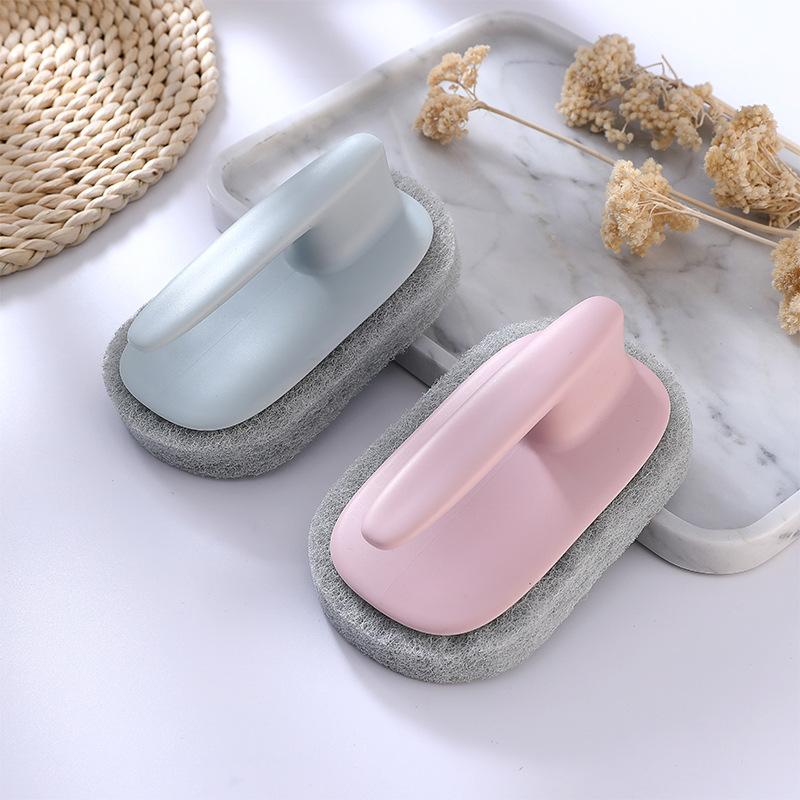 Kitchen Countertop Brush Cleaning Brush Handle Sponge Pot and Dish Brush Household Hand-held Wall Cleaning Brush