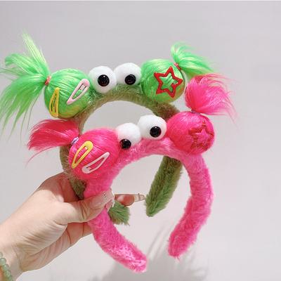 Neues Lustiges Plüsch Hässliche Puppe Haarband Damen Winter Niedlich Cartoon Gesichtswäsche Haarband Haarreif Koreanisches Mädchen Haar Grotte Stirnband