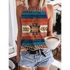Γυναικείο Ρετρό Floral Casual Φαρδύ Γιλέκο Γυναικείο Δυτικό Εθνοτικό Print Casual Αμάνικο T-shirt