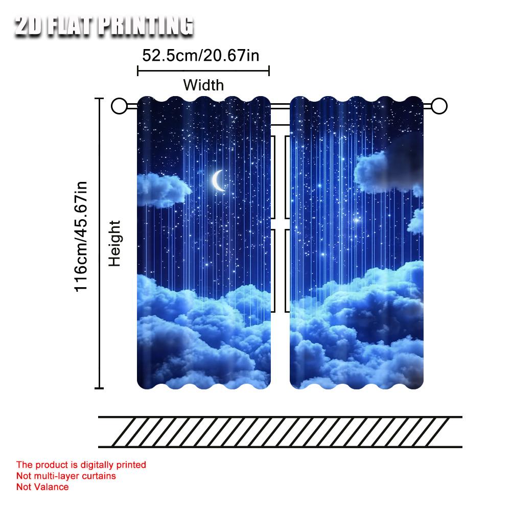 Drapes Starry Sky Durable Polyester Without Electricity Party Decorations Suitable Decor Curtain