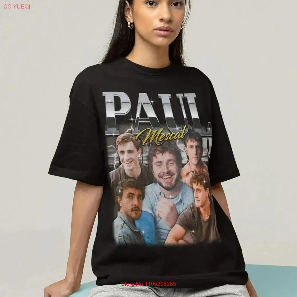 Paul Mescal T Shirt Fan Vintage Stretched Versatile Graphic Casual Comfortable Slightly Fashion Homme Stylish Vintage