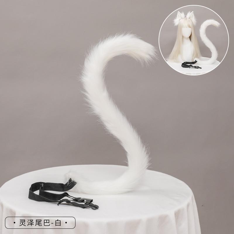 Un accessoire d'oreille d'animal simulé, une robe de fête mignonne de bande dessinée, un couvre-chef fait main, un serre-tête en peluche oreilles de chat pour femme.