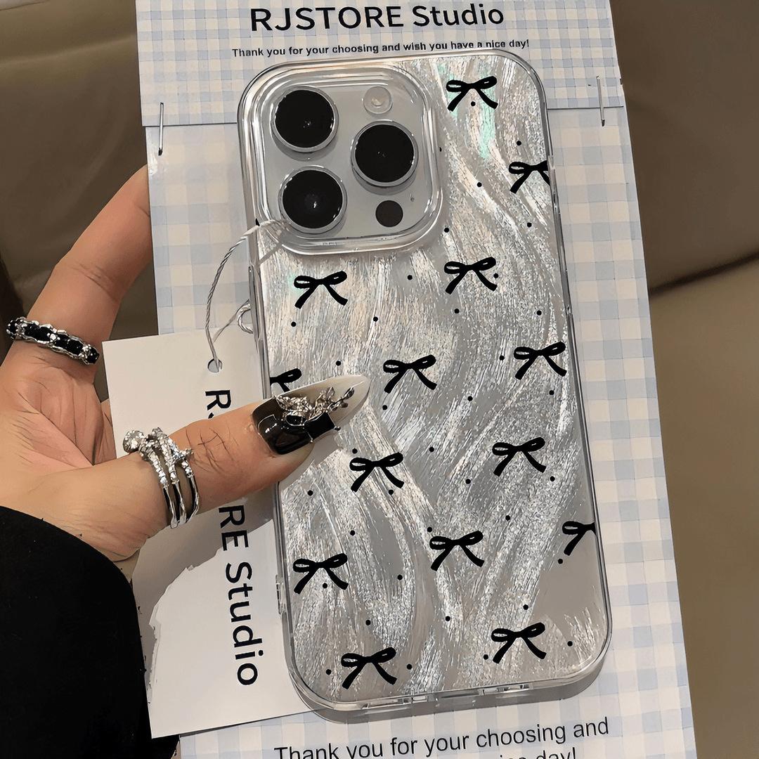 

Polka Dot Butterfly Suitable for IPhone 15 Feather Yarn 12promax Apple 16 13 Simple 11 Hard Xs 17air Apple 17PRO