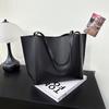 2026 Women's Handbag 2-piece Set PU Leather Large Capacity Magnetic Sealing Daily Leisure Shoulder Bag Solid Color Shopping Bag