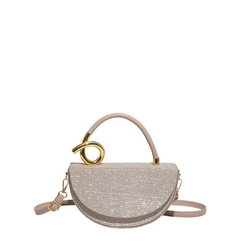 High-end Niche Cross-body Box Bag Retro Fashionable Saddle Temperament Dinner Handbag