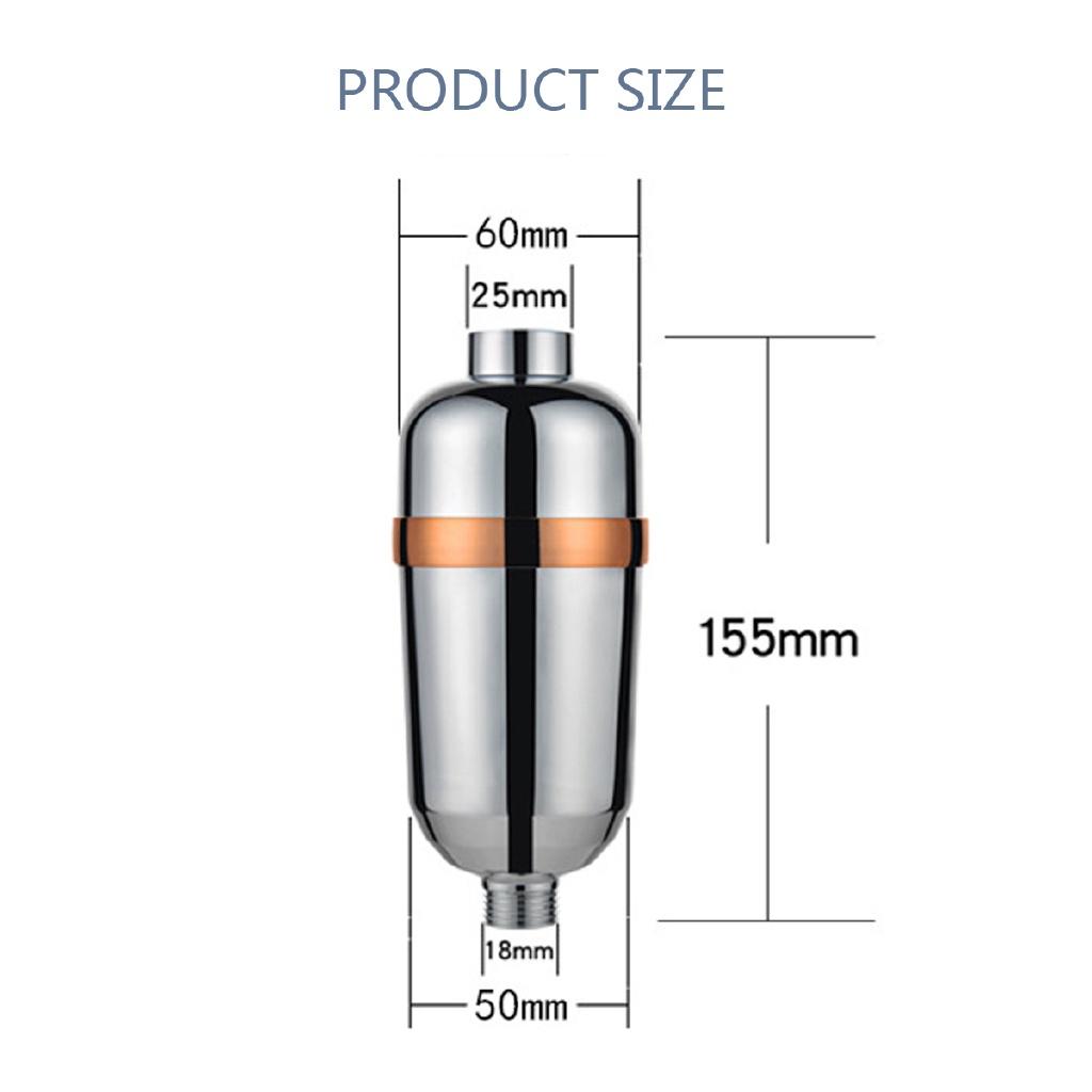 10 Stage Bath Water Purifier Bathroom Shower Filter 1/2'' Health Softener Chlorine Removal Universal Water Treatment Silver