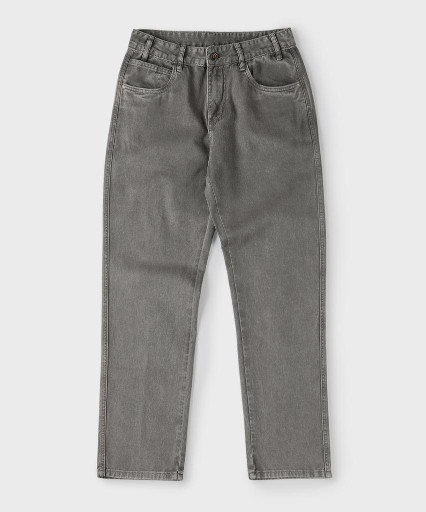PANICALE Grey Stone Washed Straight Jeans