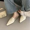 British Style Bag Head Half Slippers French Niche Low-Heeled Muller Shoes Retro Fashion Outer Women'S Shoes