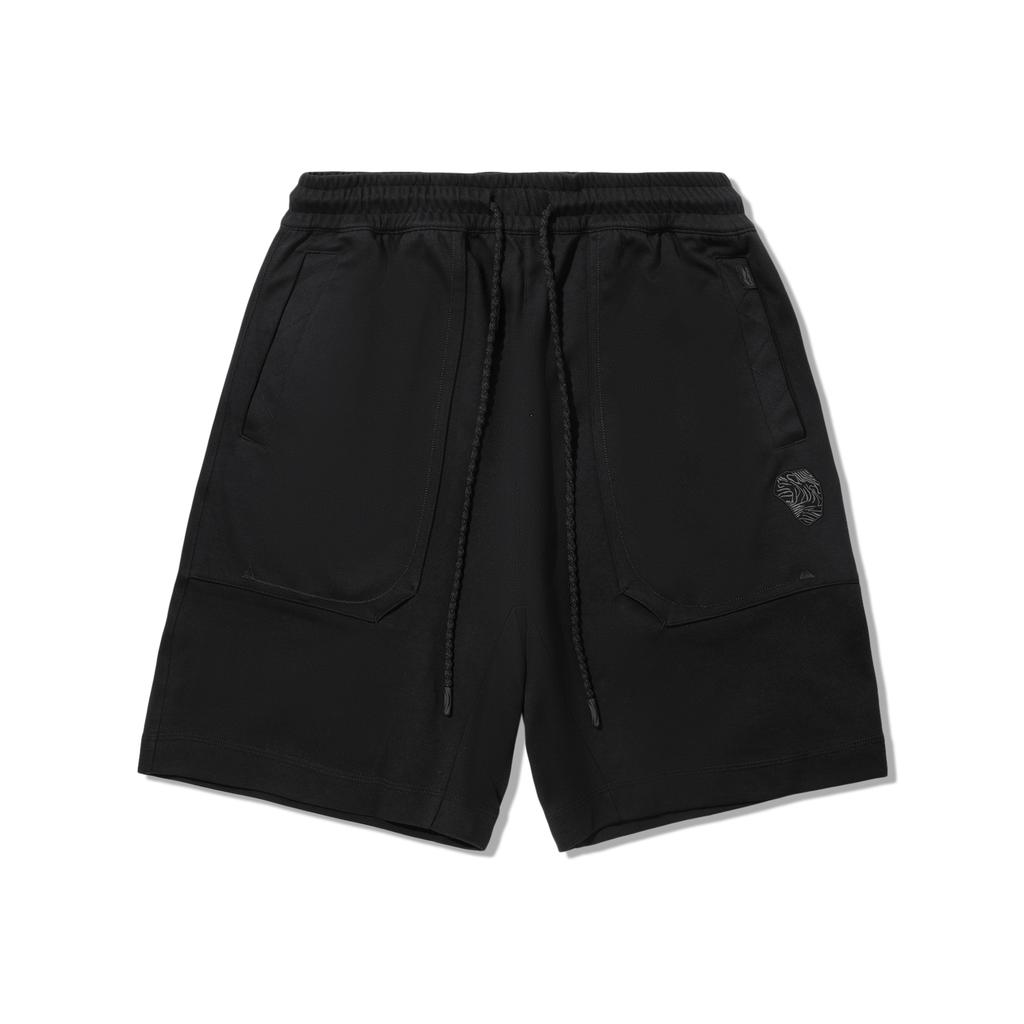 Li Ning X Jackie Chan Collaboration Kung Fu Series Sports Minimalist Solid Color Loose Casual Shorts Men shorts Black AKSV533-2
