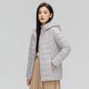 90 White Duck Down New National Standard Women's Simple Solid Color Hooded Removable Light Down Jacket Women