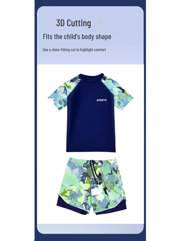 Traje de Baño Dividido de Secado Rápido para Niño - Para Niños y Adolescentes