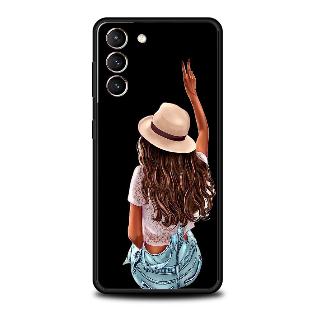 Girl Women Coffee Miss Phone Case For Samsung Galaxy S25 S24 S23 S22 S20 Ultra S21 FE 5G S10 Plus S10E Soft TPU Cover