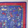 HERMES Carree90 scarf PIERRES D' ORIENT ET D' OCCIDENT Oriental Stone and Western Stonework Blue silk Women Used