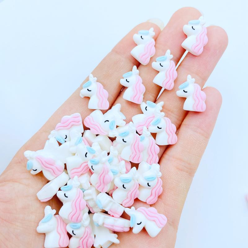 

20 Pcs Latest Cute Small Animation Blue Unicorn Flat Back Resin Cabochons Scrapbooking Diy Jewelry Craft Decoration Accessories A63