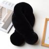 Rabbit Fur Scarf Women Winter Warm Soft Furry Scarves Casual Female Lady Outdoor Neck Warmer Collar Snood Gifts For Her 70Cm