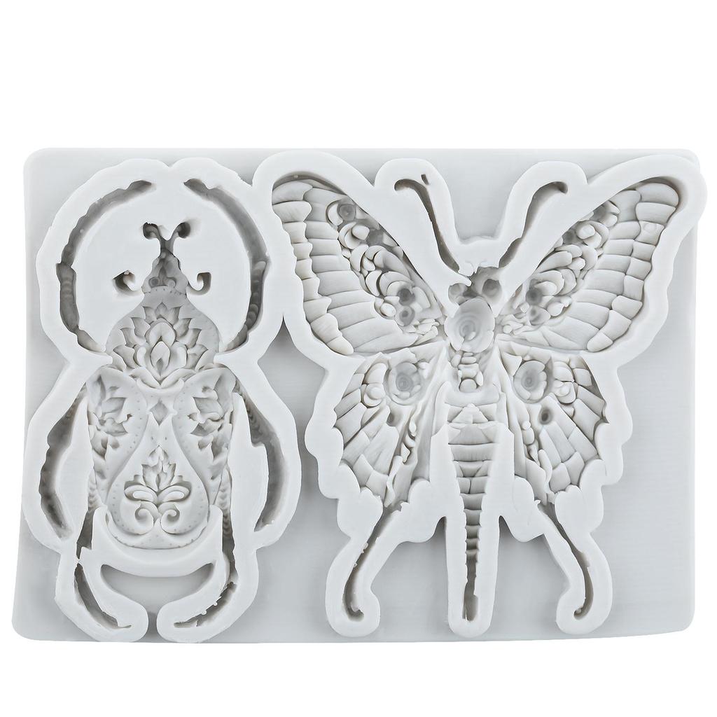 Butterfly Silicone Mold Beetle Fondant Molds Cake Decorating Tools Theme Cake Dessert Decorated Chocolate Candy Mold