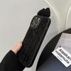 Black Small Fragrance Bow IPhone 16 Apple 13 Mobile Phone Case 15promax Light Luxury 11 Suitable for 11 Velvet 12