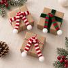 Mini Knit Hat Christmas Scarf Set Knitting Craft Xmas Decorative Handmade DIY Craft Decoration Plush Toy Small Scarf Ornament