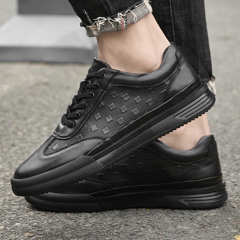 Mode Allround Herren Tennisschuhe Herren Echtleder Flache Freizeitschuhe 2024 Neue Leichte Sneaker Atmungsaktive Sportschuhe Schuhe