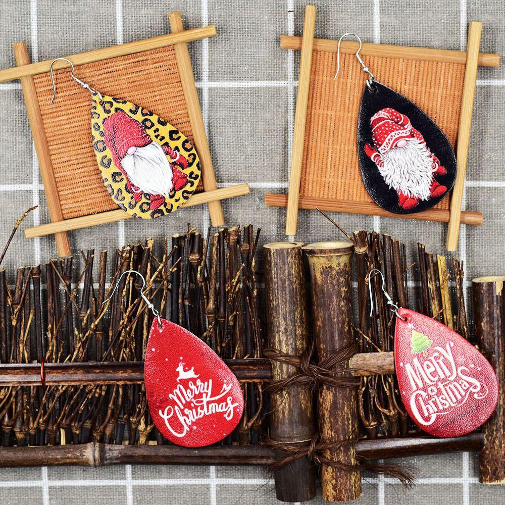 

Ювелирные изделия Рождественская елка Подвесная серьга Легкие серьги-капли Кожаные серьги Рождественские серьги