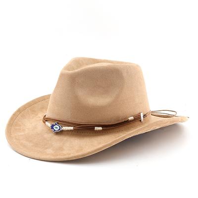 Bohemian Style Tibetan Hat Women's Sunshade Cowboy Hat Tibetan Top Hat Men's Suede Jazz Hat Large Felt Hat