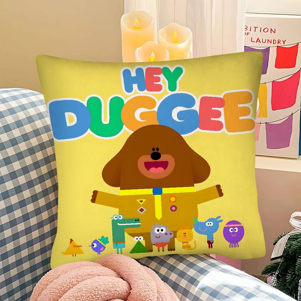 pc Popular HHey DDuggee Animation Pillow Case Fashion Square Pillowcase Bedroom Sofa Room Ins Decoration Leisure 40x40 cm