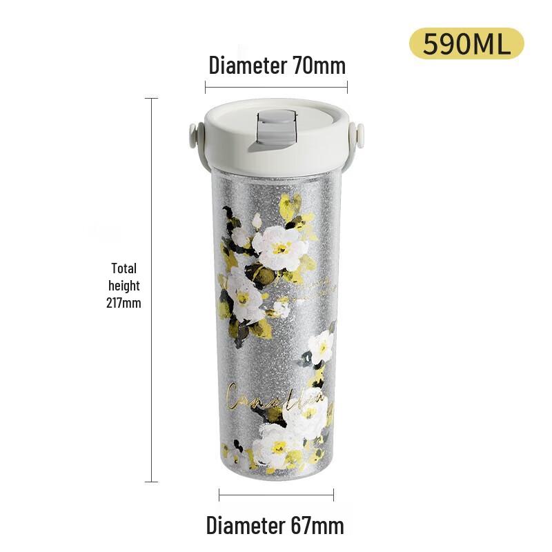 Cooker King Elegant Pure Titanium Insulated Water Bottle, 590ml
